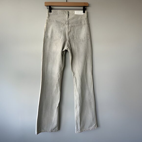 Re/Done Originals 70s High Rise Bootcut Jeans Light Grey Wash Women’s Size 24 - Picture 4 of 13